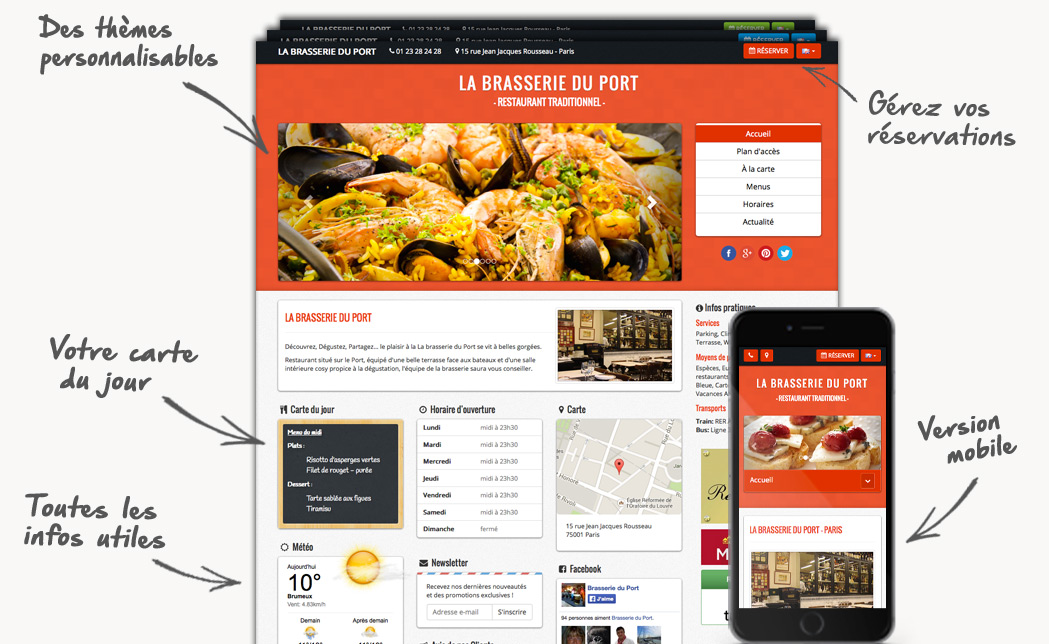 Création site internet restaurant